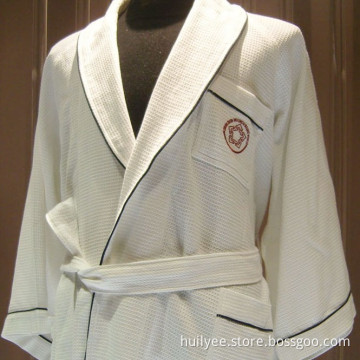 Waffle Hotel Bathrobe with Embroidery Logo